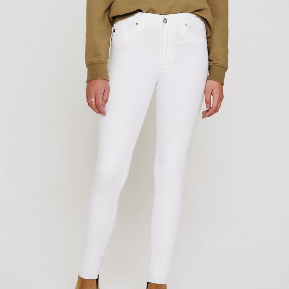 AG Farrah High Rise White Jeans